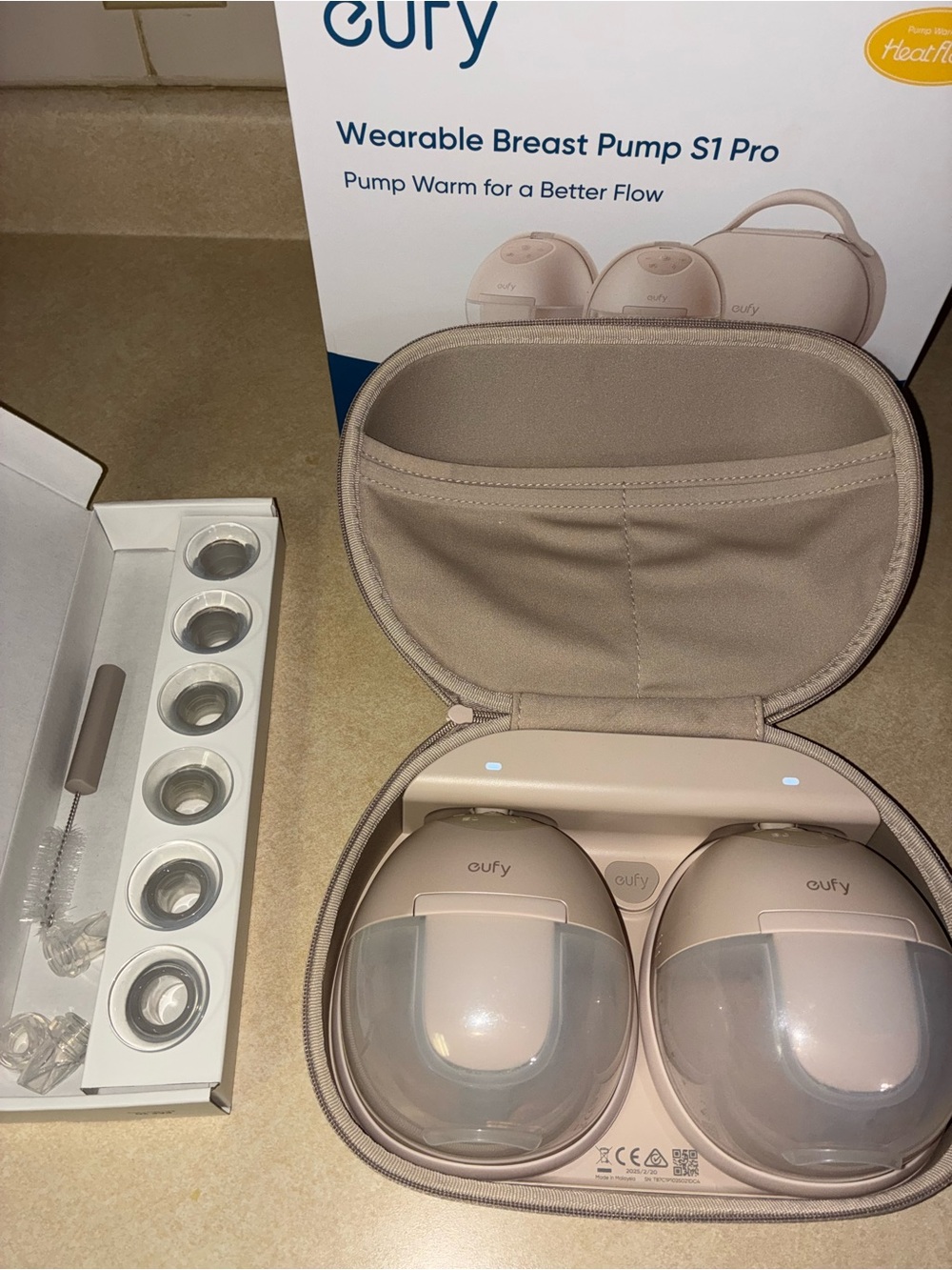 Eufy Wearable S1 Pro Breastfeeding Nursing chargeable travel case